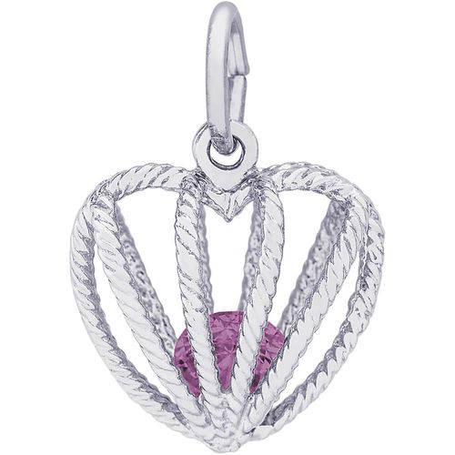 February Birthstone Charm Silver - 10-8350-2