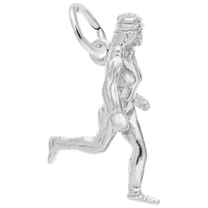 Female Jogger Charm White Gold - 10-6186