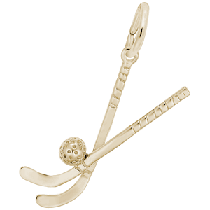 Field Hockey Charm Gold Plated - 10-0712