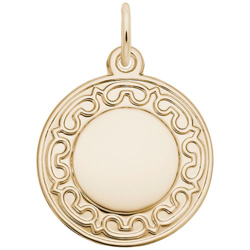 Filigree Disc Charm 14K Gold - 10-1744