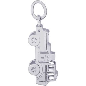Fire Truck Charm - 14k White Gold - 10-8105-wg