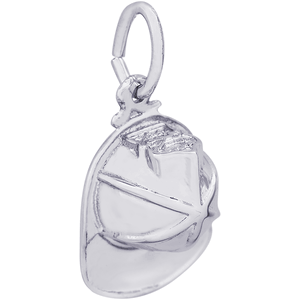 Fireman Hat Charm White Gold - 10-8236