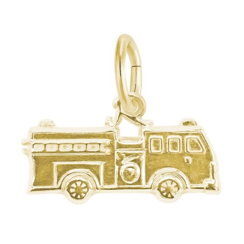 Rembrandt Firetruck Charm - Gold Plated - 10-1104-0-GP