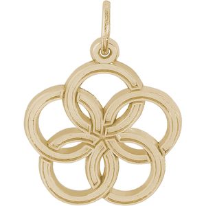 Five Golden Rings Charm Gold Plated - 10-3905