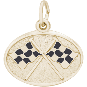Flags Crossed Charm 10K Gold - 10-8328