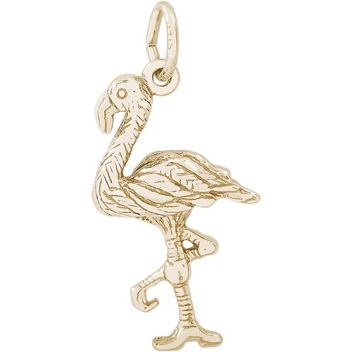 Flamingo Bird Charm Gold Plated - 10-1810