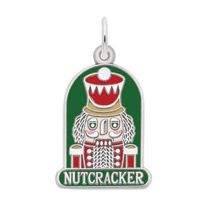 Rembrandt Flat Nutcracker - Painted Charm - 14K White Gold - 10-1689-1-14KW