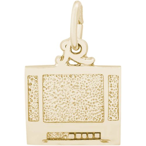 Flat Screen Television Charm Gold Plated - 10-2395