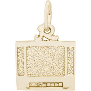 Flat Screen Television Charm Gold Plated - 10-2395
