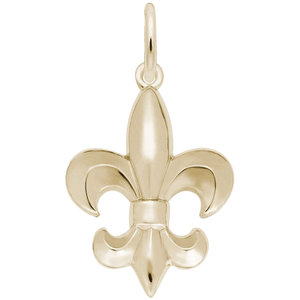 Rembrandt Fleur De Lis - 3d Charm - 10K Gold - 10-1024-0-10K