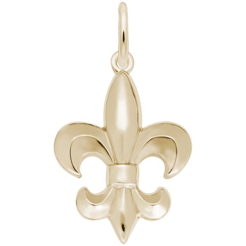 Rembrandt Fleur De Lis - 3d Charm - 10K Gold - 10-1024-0-10K
