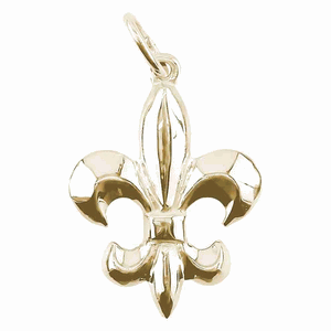 Rembrandt Fleur De Lis - 3d Charm - 14K Gold - 10-1024-0-14K