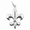 Rembrandt Fleur De Lis - 3d Charm - 14K White Gold - 10-1024-0-14KW