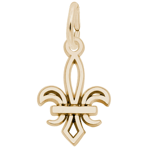 Fleur-De-Lis Charm 10K Gold - 10-1698