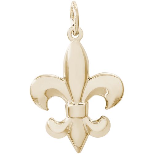 Fleur De Lis Charm Gold Plated - 10-1014