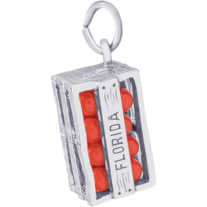 Florida Oranges Charm White Gold - 10-4960