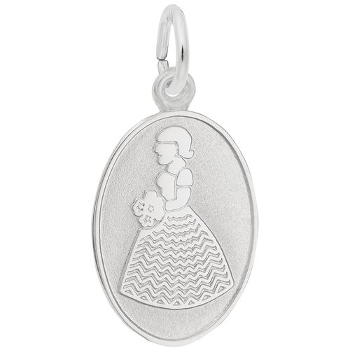 Flower Girl Charm Silver - 10-3352
