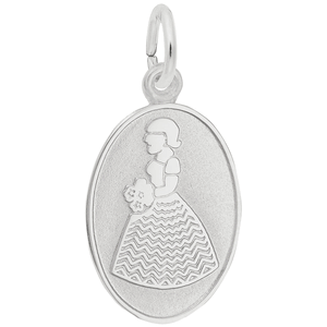 Flower Girl Charm White Gold - 10-3352
