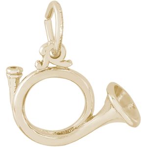 French Horn Charm Gold Plated - 10-0717