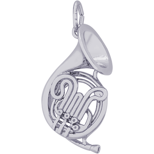 French Horn Charm White Gold - 10-2344
