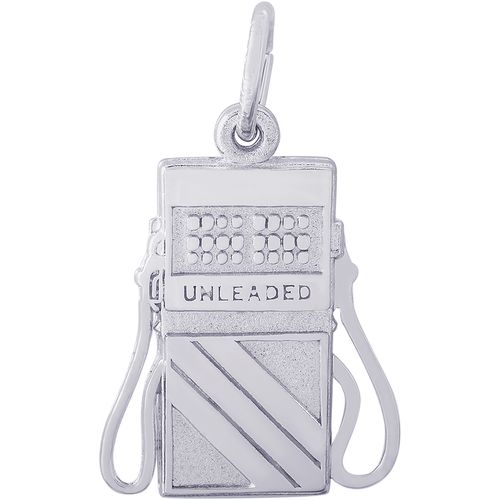 Gas Pump Charm Silver - 10-2843