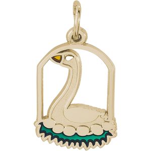 Geese A Laying Charm 14K Gold - 10-3906