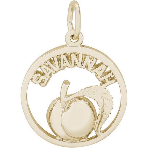 Georgia Savannah Peach Charm Gold Plated - 10-3409