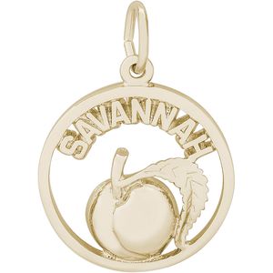 Georgia Savannah Peach Charm Gold Plated - 10-3409