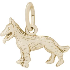 German Shepherd Dog Charm Gold Plated - 10-3602
