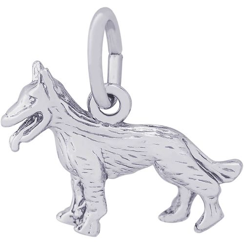 German Shepherd Dog Charm Silver - 10-3602