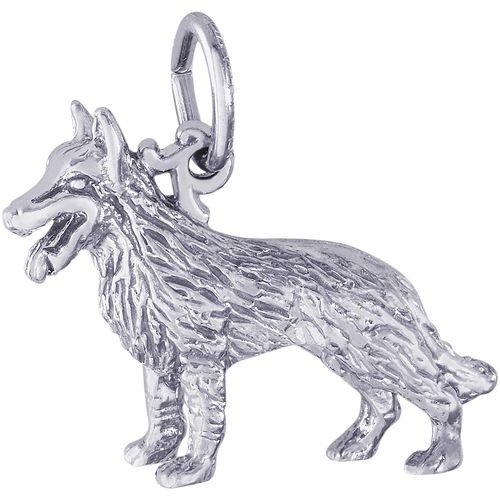 German Shepherd Dog Charm Silver - 10-2882