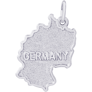 Germany Map Charm Silver - 10-6549