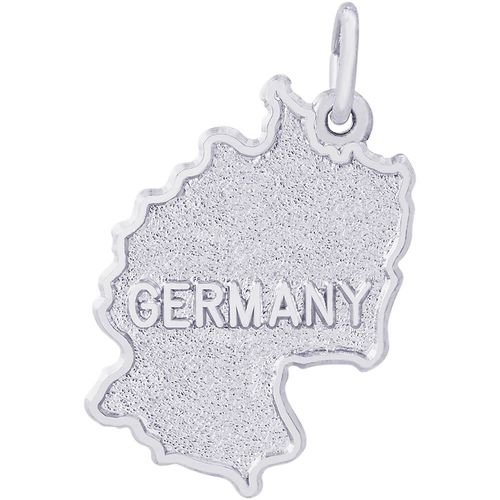 Germany Map Charm Silver - 10-6549