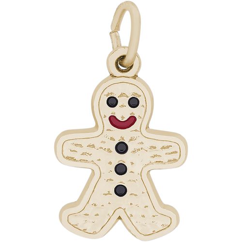 Gingerbread Man Charm 10K Gold - 10-2274