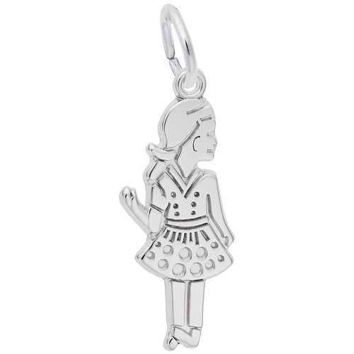 Girl Charm White Gold - 10-0352