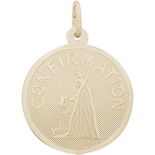 Girl Confirmation Charm Gold Plated - 10-7807