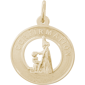 Girl Confirmation Charm Gold Plated - 10-3314