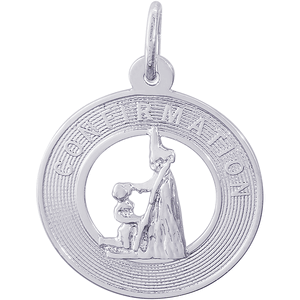 Girl Confirmation Charm White Gold - 10-3314