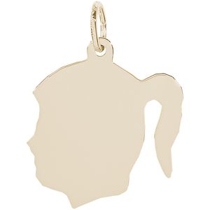 Girl Head Charm 10K Gold - 10-4430
