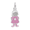 Rembrandt Girl W/dress & Flower-pink Charm - Silver - 10-8424-1-SS