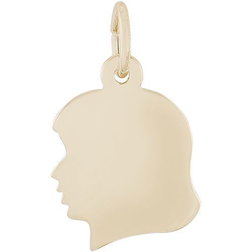 Girls Head Charm 14K Gold - 10-2498