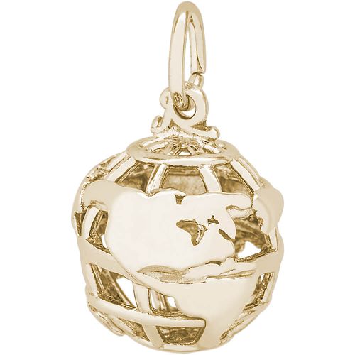 Globe 3D Charm-Gold Plated - 10-8281