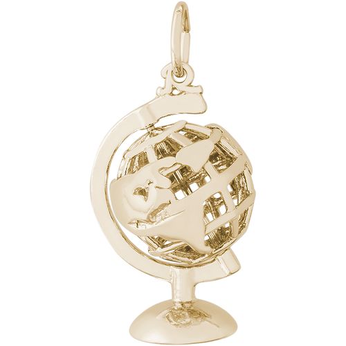 Globe Charm Gold Plated - 10-8334