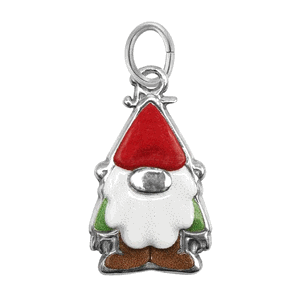 Rembrandt Gnome - Painted Charm - Silver - 10-1109-1-SS