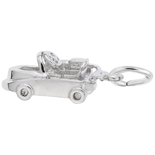 Go Cart Charm White Gold - 10-8155