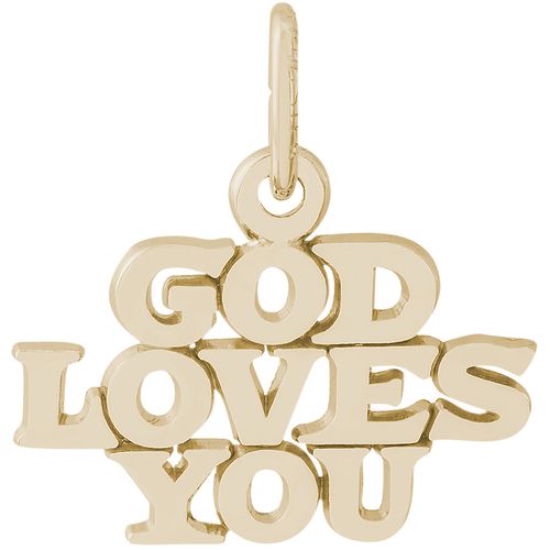 God Loves You Charm 10K Gold - 10-6228