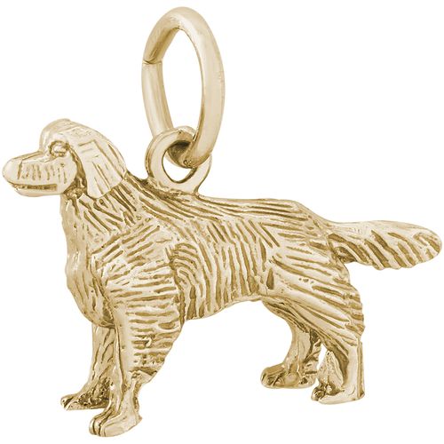 Golden Retriever Dog Charm 10K Gold - 10-3736