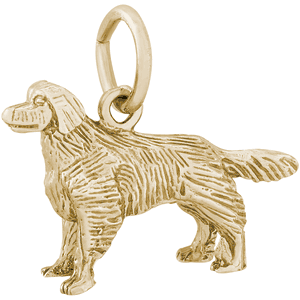 Golden Retriever Dog Charm Gold Plated - 10-3736