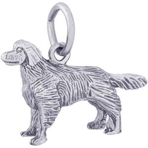 Golden Retriever Dog Charm Silver - 10-3736