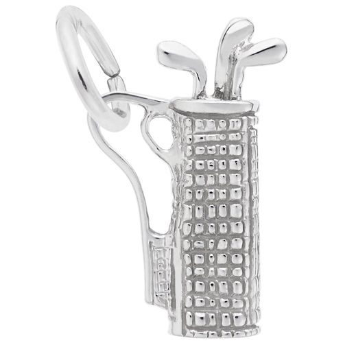 Golf Bag Charm White Gold - 10-0232